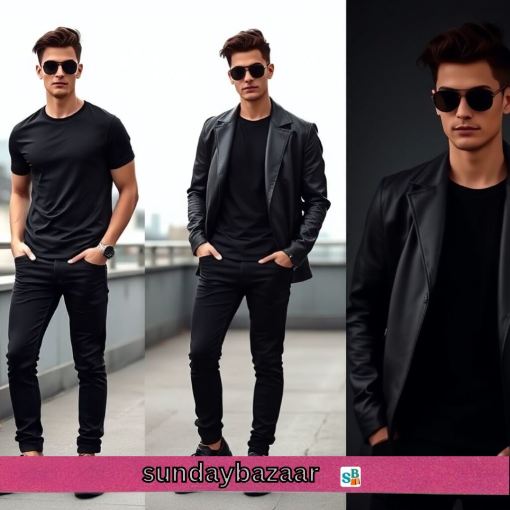 Captions for Black Outfits for boy