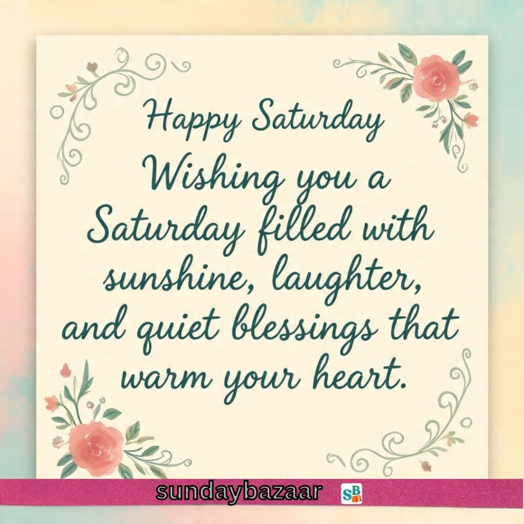 Happy Saturday Blessings